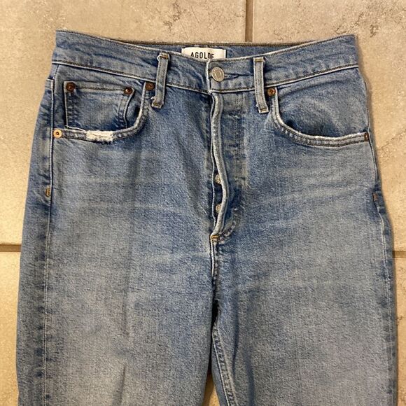 Agolde Women’s 25 Denim Jean Distressed Skinny Fit - Picture 2 of 8